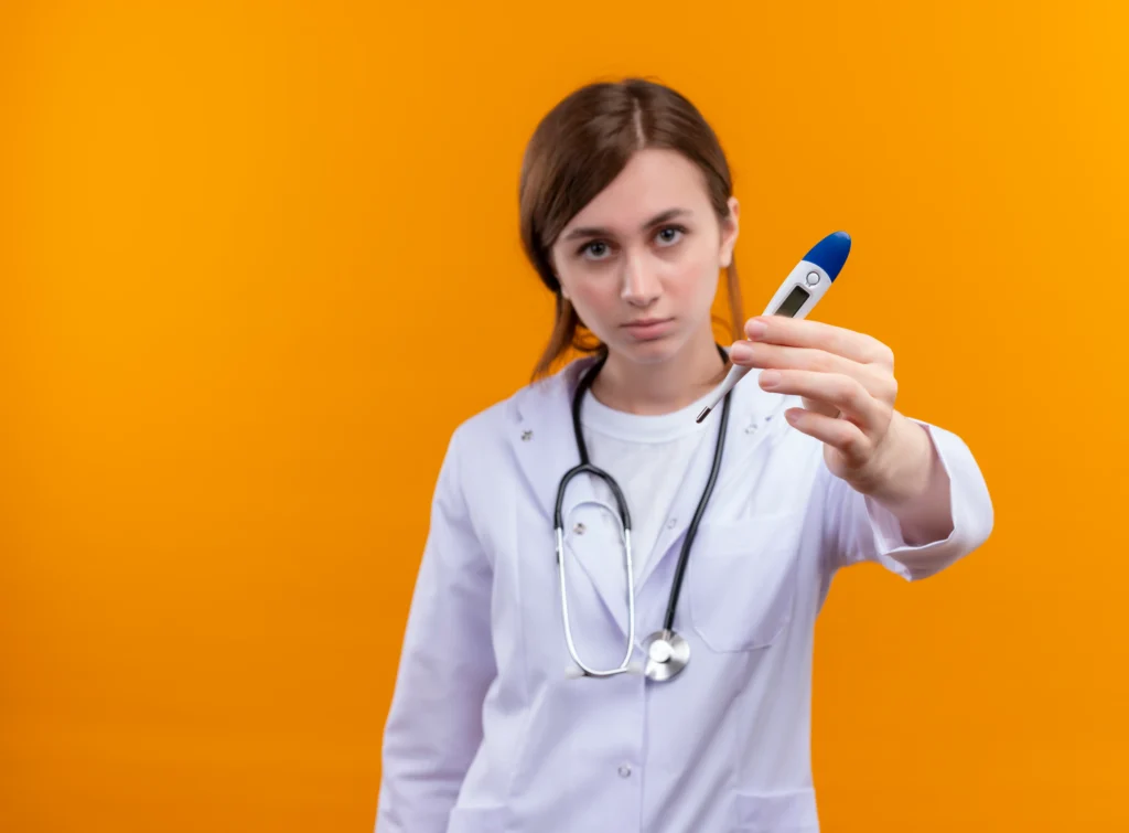 A girl showing Semaglutide